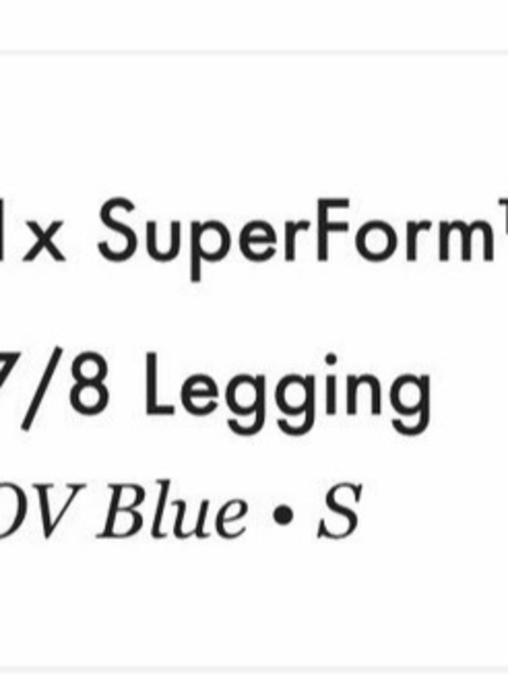 Outdoor Voices SuperForm 7/8 Legging Blue Size Small - Picture 5 of 5